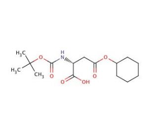 Boc-D-Asp(OcHx)-OH (CAS 112898-18-7) - chemical structure image