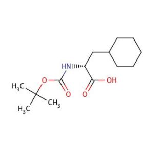 Boc-D-Cha-OH hydrate (CAS 127095-92-5) - chemical structure image