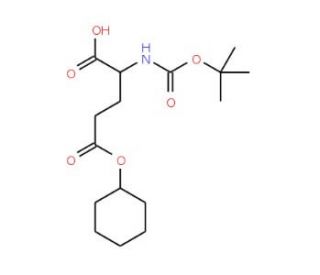 Boc-D-glutamic acid gamma-cyclohexyl ester (CAS 133464-27-4) - chemical structure image