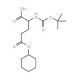 Boc-D-glutamic acid gamma-cyclohexyl ester (CAS 133464-27-4) - chemical structure image