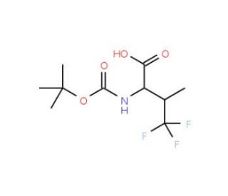 Boc-D,L-4,4,4-trifluorovaline (CAS 409333-54-6) - chemical structure image