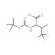 Boc-D,L-4,4,4-trifluorovaline (CAS 409333-54-6) - chemical structure image