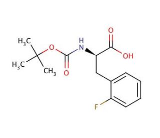 Boc-D-Phe(2-F)-OH (CAS 114873-10-8) - chemical structure image