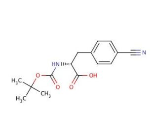 Boc-D-Phe(4-CN)-OH (CAS 146727-62-0) - chemical structure image