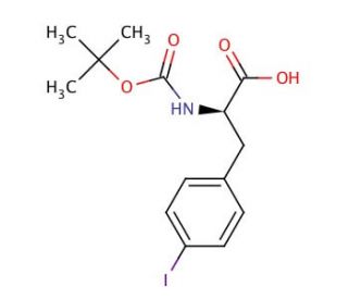 Boc-D-Phe(4-I)-OH (CAS 176199-35-2) - chemical structure image