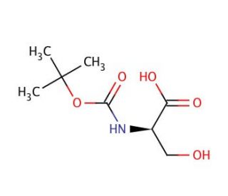 Boc-D-Ser-OH (CAS 6368-20-3) - chemical structure image