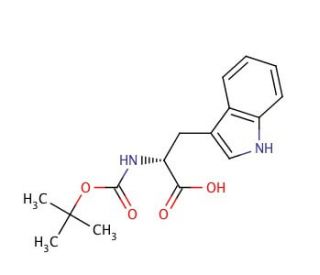 Boc-D-Trp-OH (CAS 5241-64-5) - chemical structure image