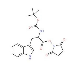Boc-D-tryptophan N-hydroxysuccinimide ester (CAS 22220-11-7) - chemical structure image