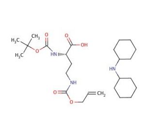 Boc-Dab(Alloc)-OH (dicyclohexylammonium) salt (CAS 327156-92-3) - chemical structure image
