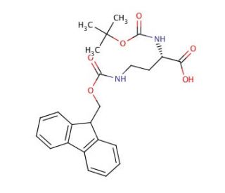 Boc-Dab(Fmoc)-OH (CAS 117106-21-5) - chemical structure image