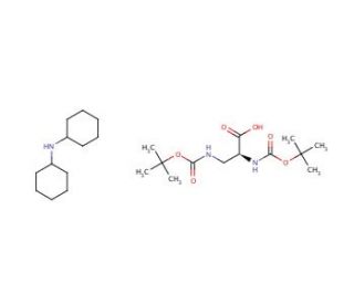 Boc-Dap(Boc)-OH (dicyclohexylammonium) salt (CAS 201472-68-6) - chemical structure image