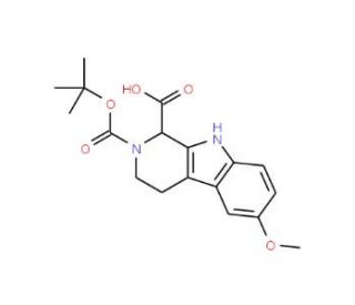 Boc-DL-6-methoxy-1,2,3,4-tetrahydronorharman-1-carboxylic acid - chemical structure image