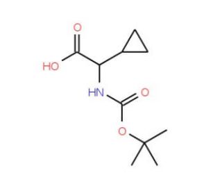 Boc-DL-cyclopropylglycine (CAS 54256-41-6) - chemical structure image