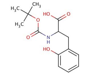 Boc-DL-o-tyrosine (CAS 203569-04-4) - chemical structure image