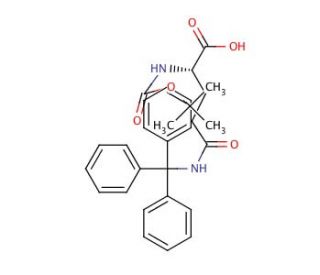 Boc-Gln(Trt)-OH (CAS 132388-69-3) - chemical structure image