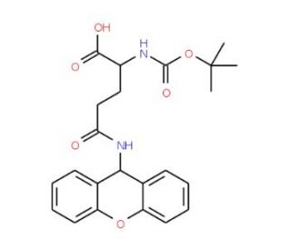 Boc-Gln(Xan)-OH (CAS 55260-24-7) - chemical structure image
