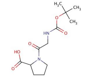 Boc-Gly-Pro-OH (CAS 14296-92-5) - chemical structure image