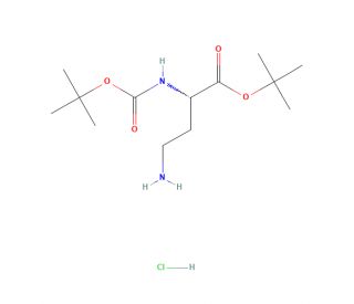 Boc-L-2,4-diaminobutyric acid t-butyl ester hydrochloride (CAS 190447-69-9) - chemical structure image