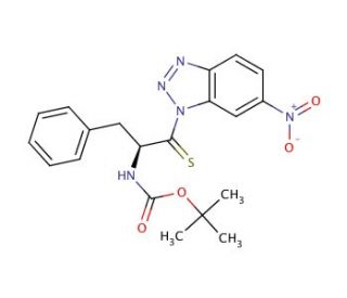 Boc-L-2-amino-3-phenylpropanethioic acid-1-(6-nitro)benzotriazolide (CAS 184951-87-9) - chemical structure image