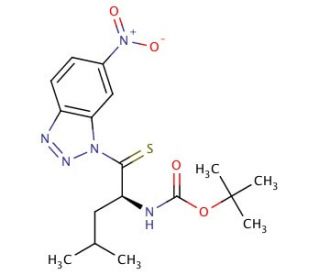 Boc-L-2-amino-4-methylpentanethioic acid-1-(6-nitro)benzotriazolide (CAS 214750-70-6) - chemical structure image