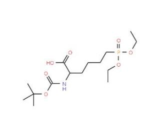 Boc-L-2-amino-6-(O,O&prime;-diethyl-phosphono)hexanoicacid - chemical structure image