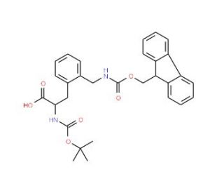 Boc-L-2-Aminomethylphe(Fmoc) (CAS 266999-24-0) - chemical structure image