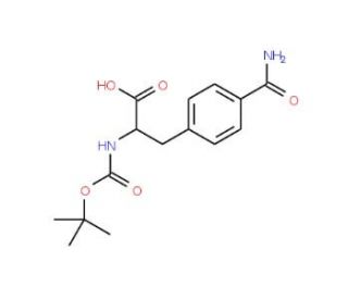 Boc-L-4-carbamoylphenylalanine (CAS 205126-71-2) - chemical structure image