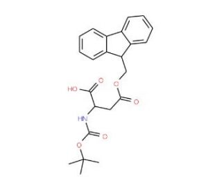Boc-L-aspartic acid beta-9-fluorenylmethyl ester (CAS 117014-32-1) - chemical structure image