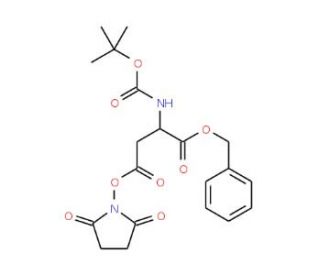 Boc-L-aspartic acid beta-N-hydroxysuccinimide ester alpha-benzyl ester (CAS 140171-25-1) - chemical structure image