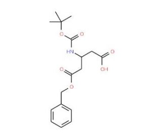 Boc-L-beta-Glu(Bzl)-OH (CAS 254101-10-5) - chemical structure image