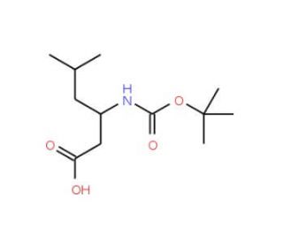 Boc-L-beta-HLeu-OH (CAS 132549-43-0) - chemical structure image
