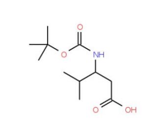 Boc-L-beta-HVal-OH (CAS 183990-64-9) - chemical structure image