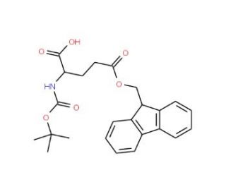 Boc-L-Glutamic acid 5-fluorenyl methyl ester (CAS 123417-18-5) - chemical structure image