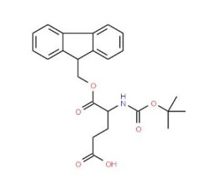 Boc-L-glutamic acid alpha-9-fluorenylmethyl ester (CAS 133906-29-3) - chemical structure image