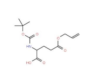 Boc-L-glutamic acid-gamma-allyl ester (CAS 132286-79-4) - chemical structure image