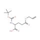 Boc-L-glutamic acid-gamma-allyl ester (CAS 132286-79-4) - chemical structure image