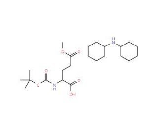 Boc-L-glutamic acid gamma-methyl ester dicyclohexylammonium salt (CAS 14406-17-8) - chemical structure image