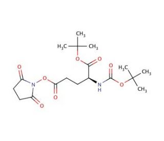 Boc-L-glutamic acid &gamma;-N-hydroxysuccinimide ester &alpha;-tert-butyl ester (CAS 81659-82-7) - chemical structure image