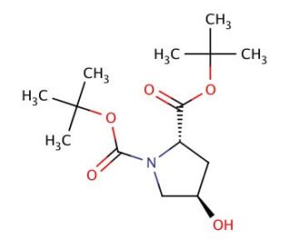 Boc-L-hydroxyproline t-butyl ester (CAS 170850-75-6) - chemical structure image