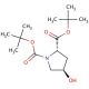 Boc-L-hydroxyproline t-butyl ester (CAS 170850-75-6) - chemical structure image