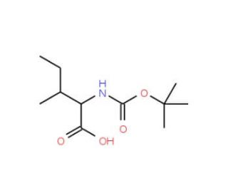 Boc-L-isoleucine (CAS 13139-16-7&nbsp;) - chemical structure image