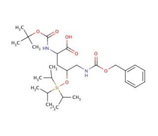 Boc-L-Orn(4R-OTIPS, 5-Z)-OH (CAS 850996-84-8) - chemical structure image