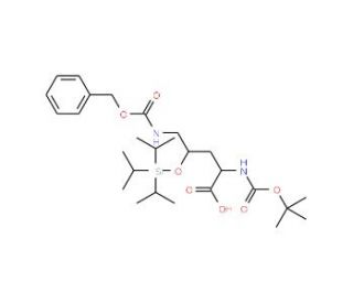 Boc-L-Orn(4S-OTIPS, 5-Z)-OH (CAS 850996-85-9) - chemical structure image