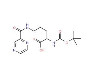 Boc-L-Orn(pyrazinylcarbonyl)-OH (CAS 201046-36-8) - chemical structure image