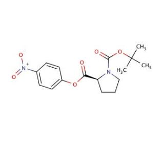 Boc-L-proline 4-nitrophenyl ester (CAS 28310-65-8) - chemical structure image