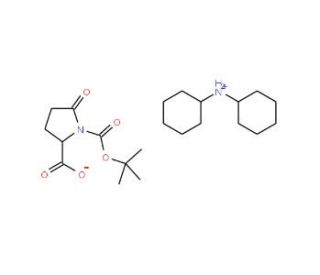Boc-L-pyroglutamic acid dicyclohexylammonium salt (CAS 4677-75-2) - chemical structure image