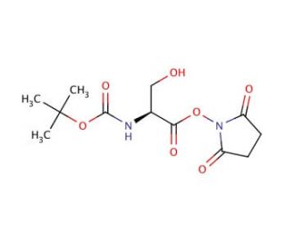 Boc-L-serine N-hydroxysuccinimide ester (CAS 39747-65-4) - chemical structure image