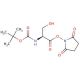 Boc-L-serine N-hydroxysuccinimide ester (CAS 39747-65-4) - chemical structure image