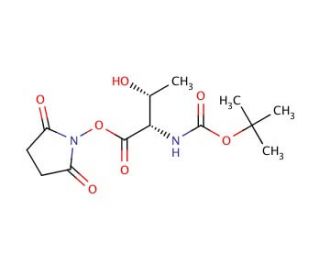 Boc-L-threonine N-hydroxysuccinimide ester (CAS 63076-44-8) - chemical structure image