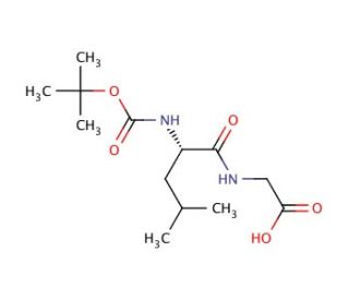Boc-Leu-Gly-OH (CAS 32991-17-6) - chemical structure image